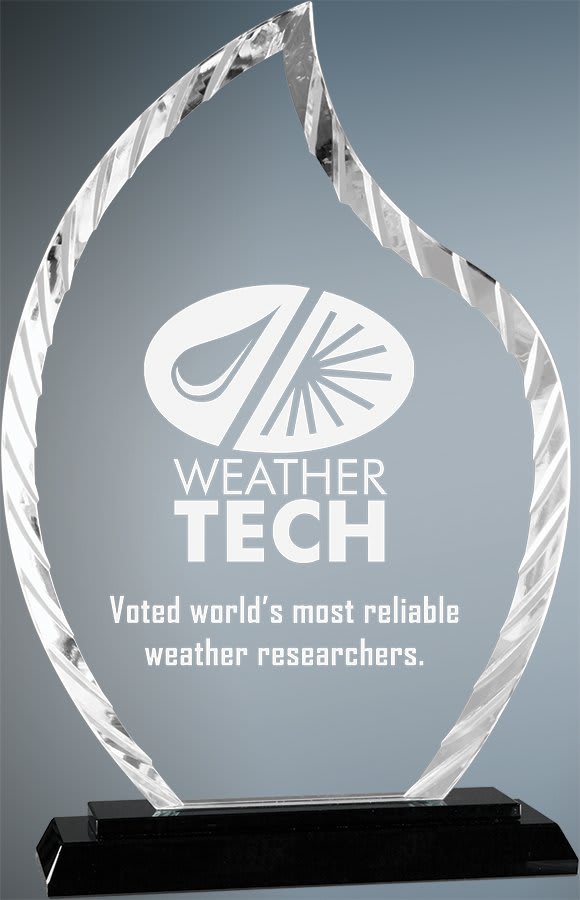Glass Award, custom made with Logo and/or Dedication