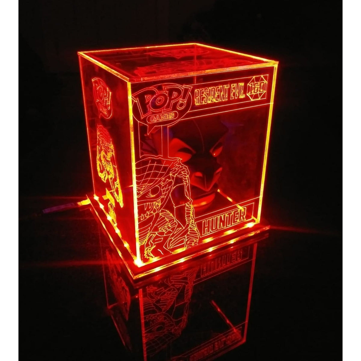 Acrylic LED Lamp for 6" Funko Pop Box , 3 Sides Design, Custom Made