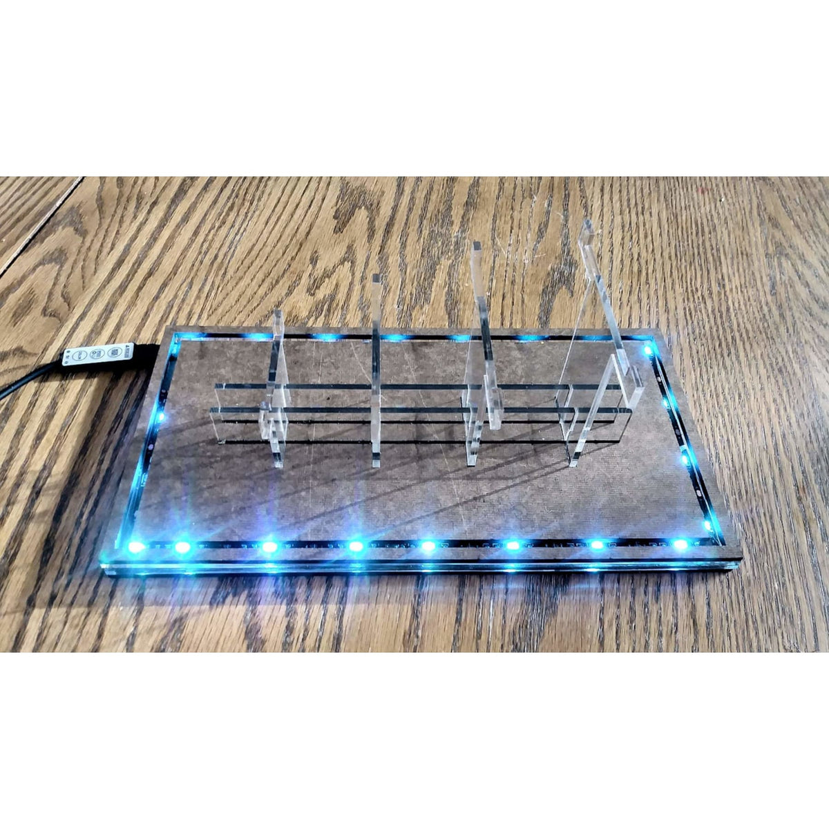 Acrylic LED Display Case for Fossils with Stand, custom made