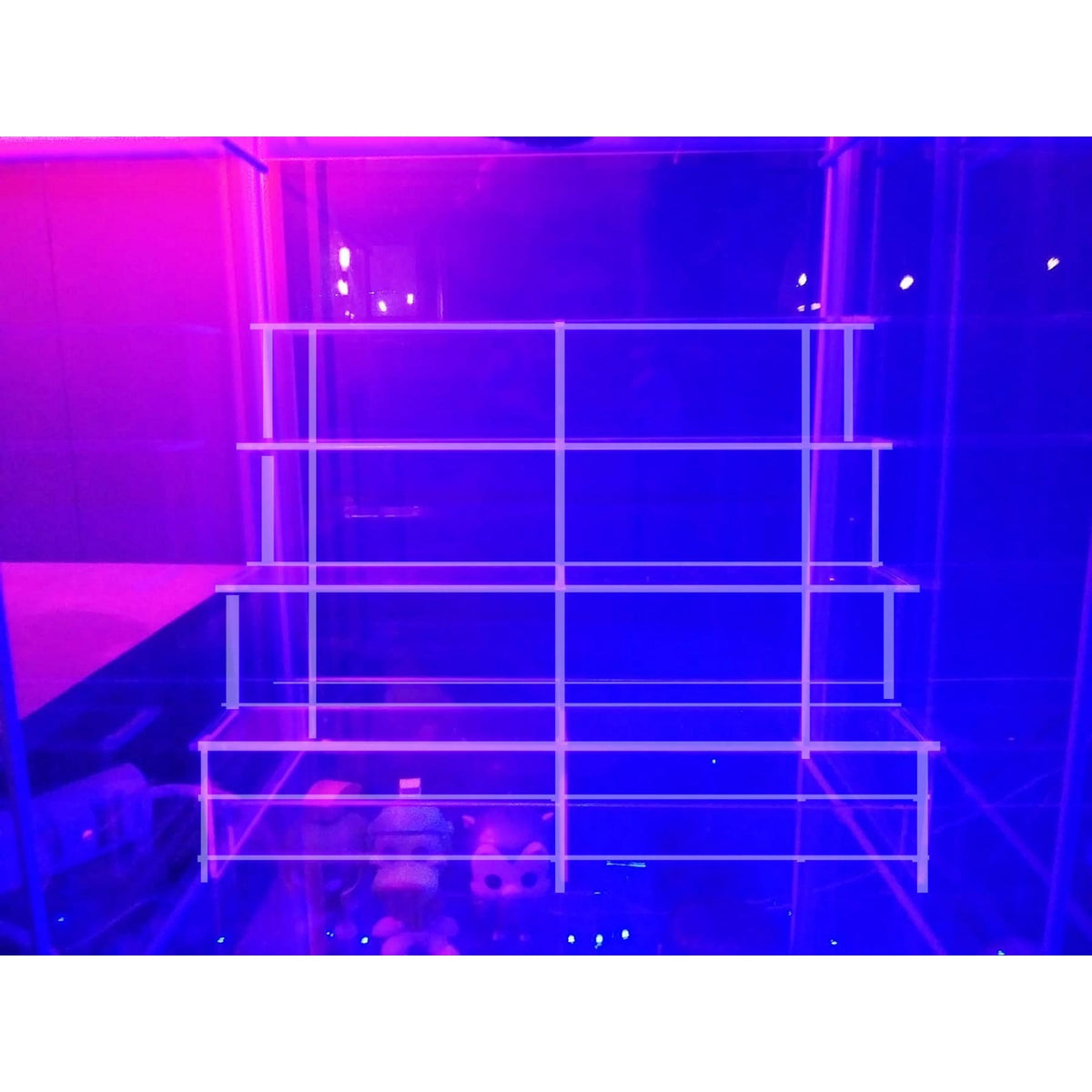 Acrylic Shelf Riser, Tiered Display, Full size for Detolf, Ideal for Nendoroids, Amiibos, Dorbz, Diecast Cars and more
