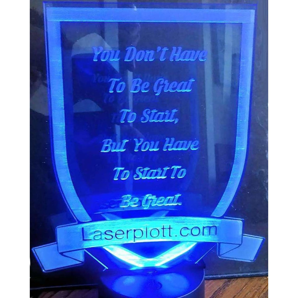 Custom Made LED Lamp, Multicolor Laser Cut Night Lamp