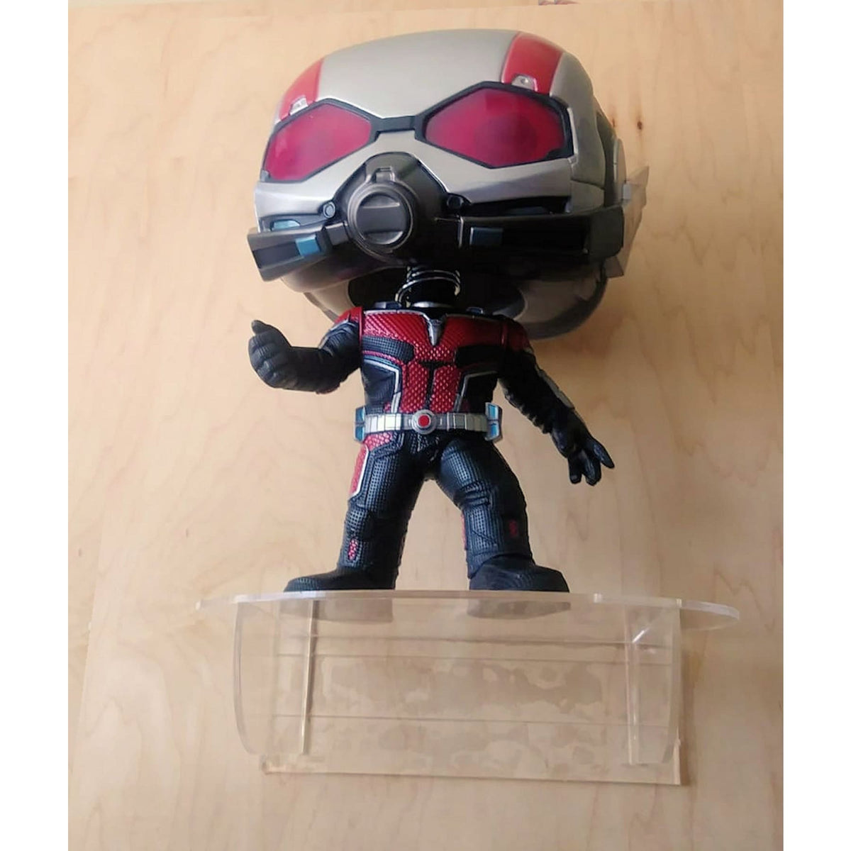 For 10" Funko Pop Vinyl: Clear Acrylic Wall Stand, Stick On, Single Shelf No Nails or Screws