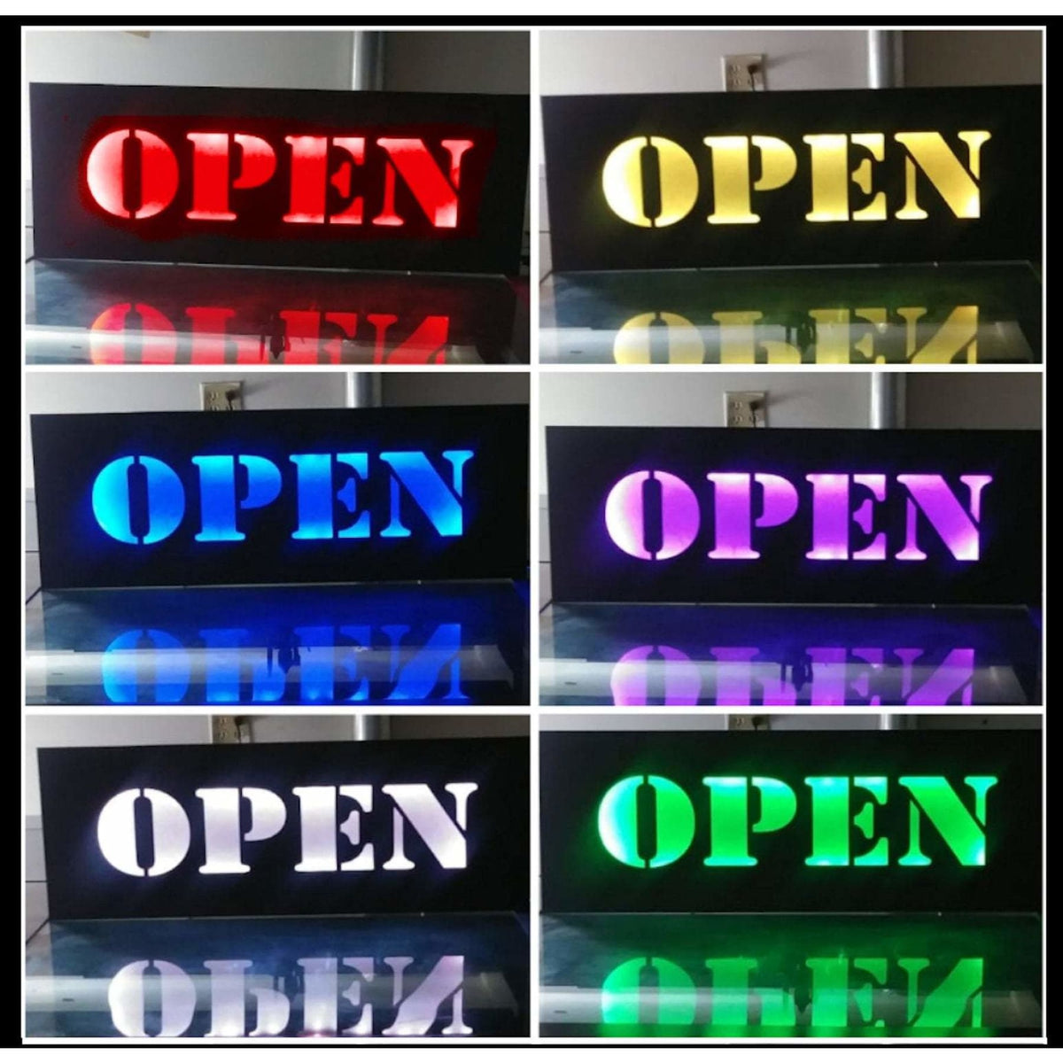 Indoor Custom made OPEN LED Sign, Multicolor