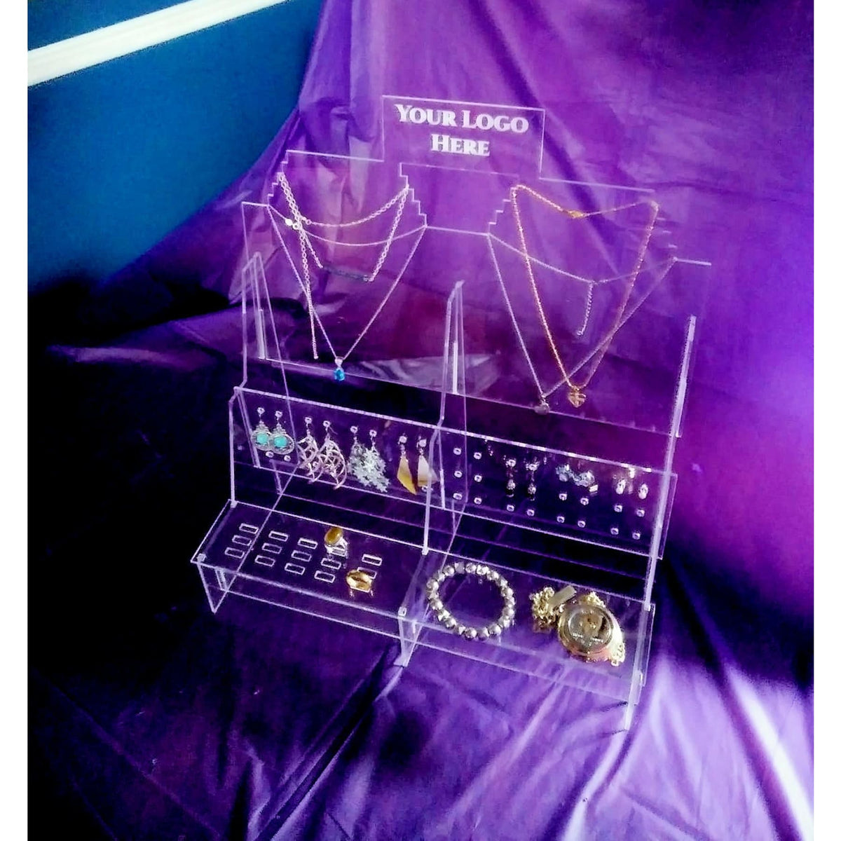 Jewelry Display Organizer, ideal for Stands , Shops and Fairs, with Logo
