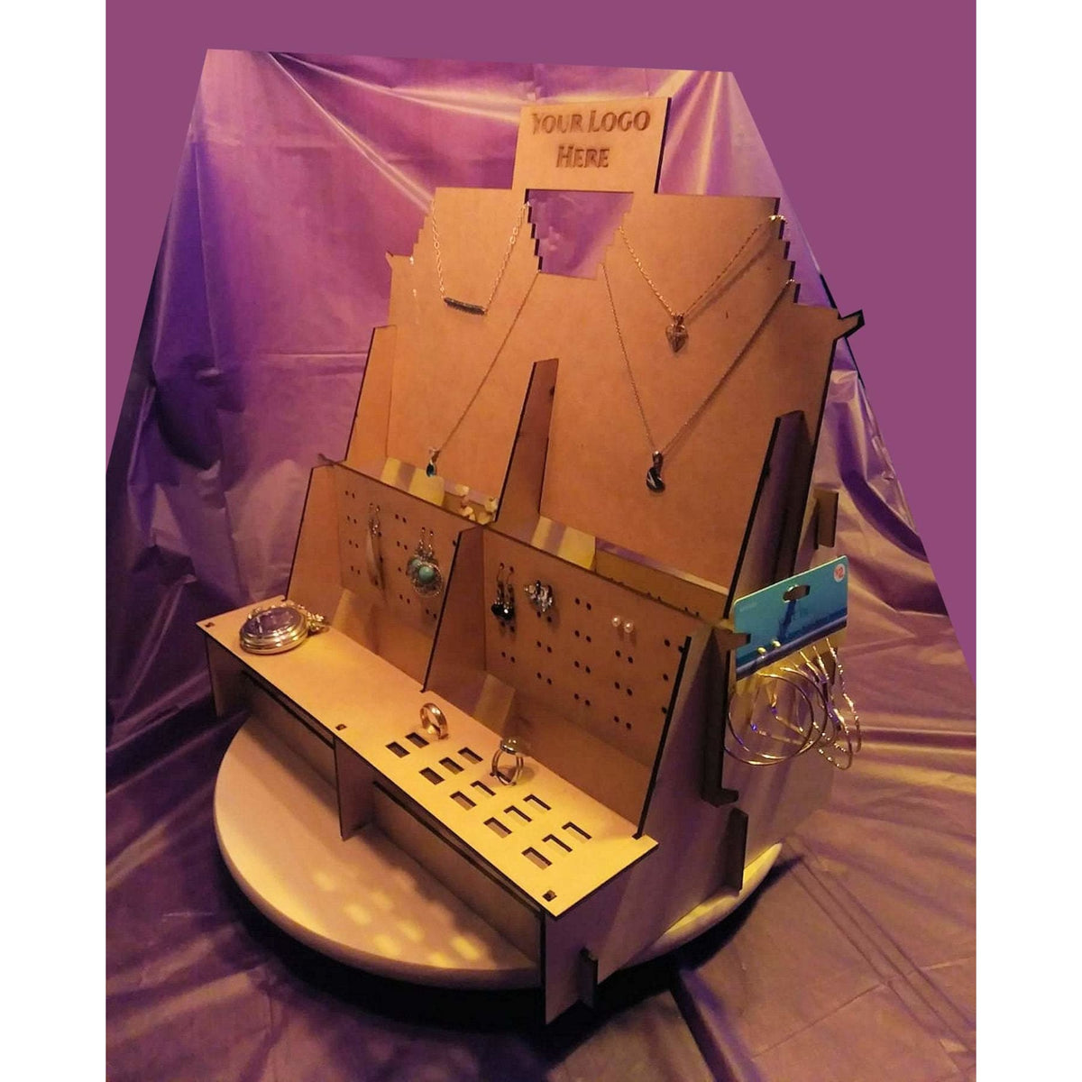 Jewelry Double Side Display Organizer, Ideal for Stands, Shops and fairs. Logo Included