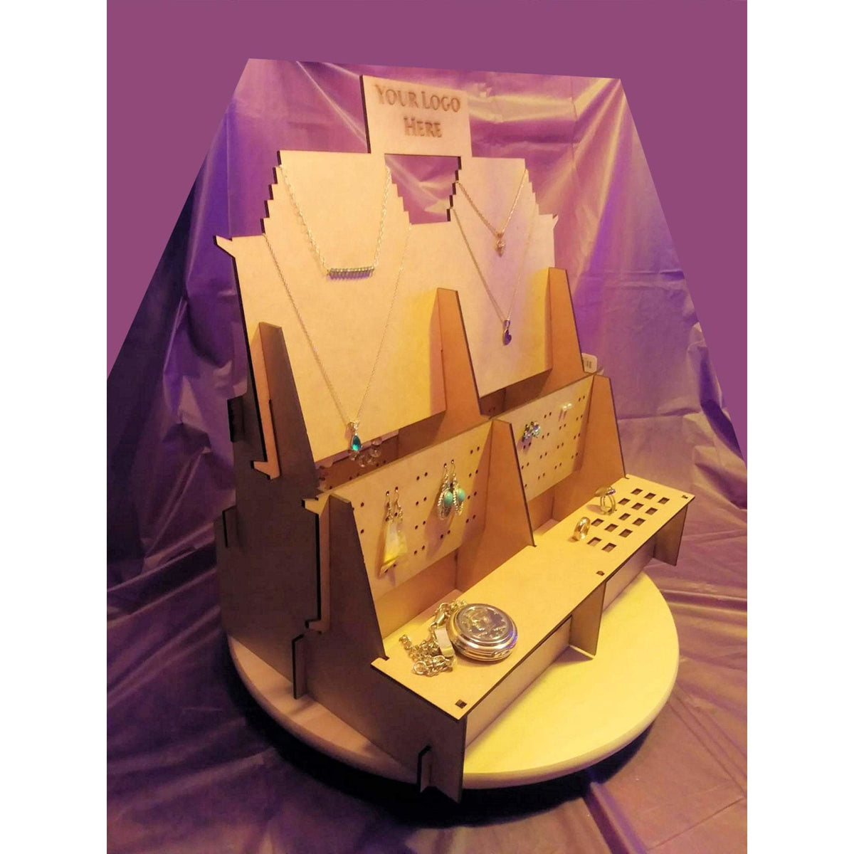 Jewelry Double Side Display Organizer, Ideal for Stands, Shops and fairs. Logo Included