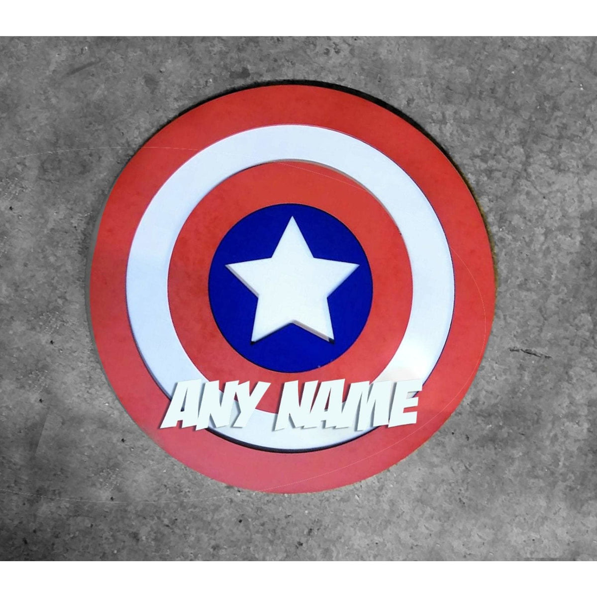 Marvel Avengers: Captain America Shield, Custom Name Wall Decor
