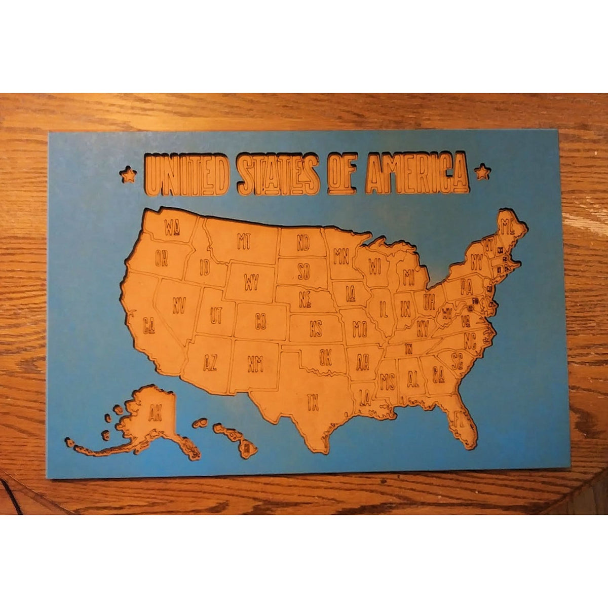 USA Map Wall Decor, Places Family has been memorabilia, Wish List