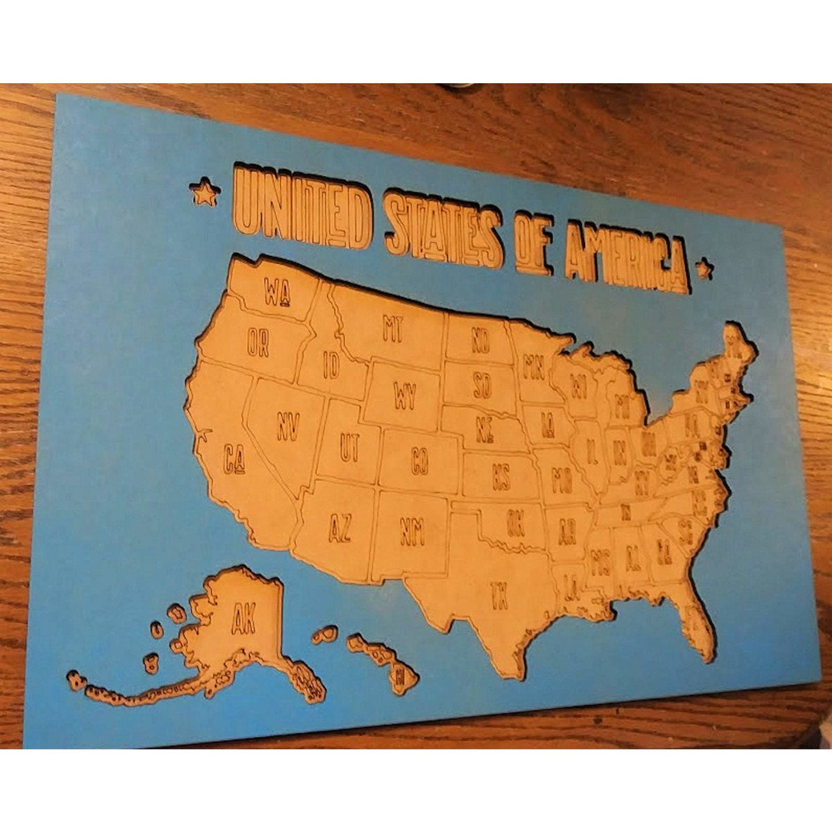 USA Map Wall Decor, Places Family has been memorabilia, Wish List