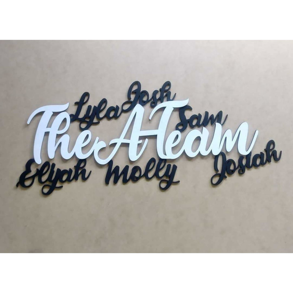Wood Family Name Sign