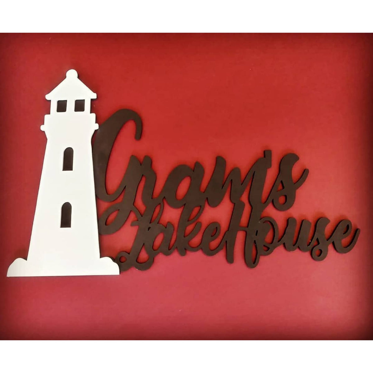 Wood Family Name Sign