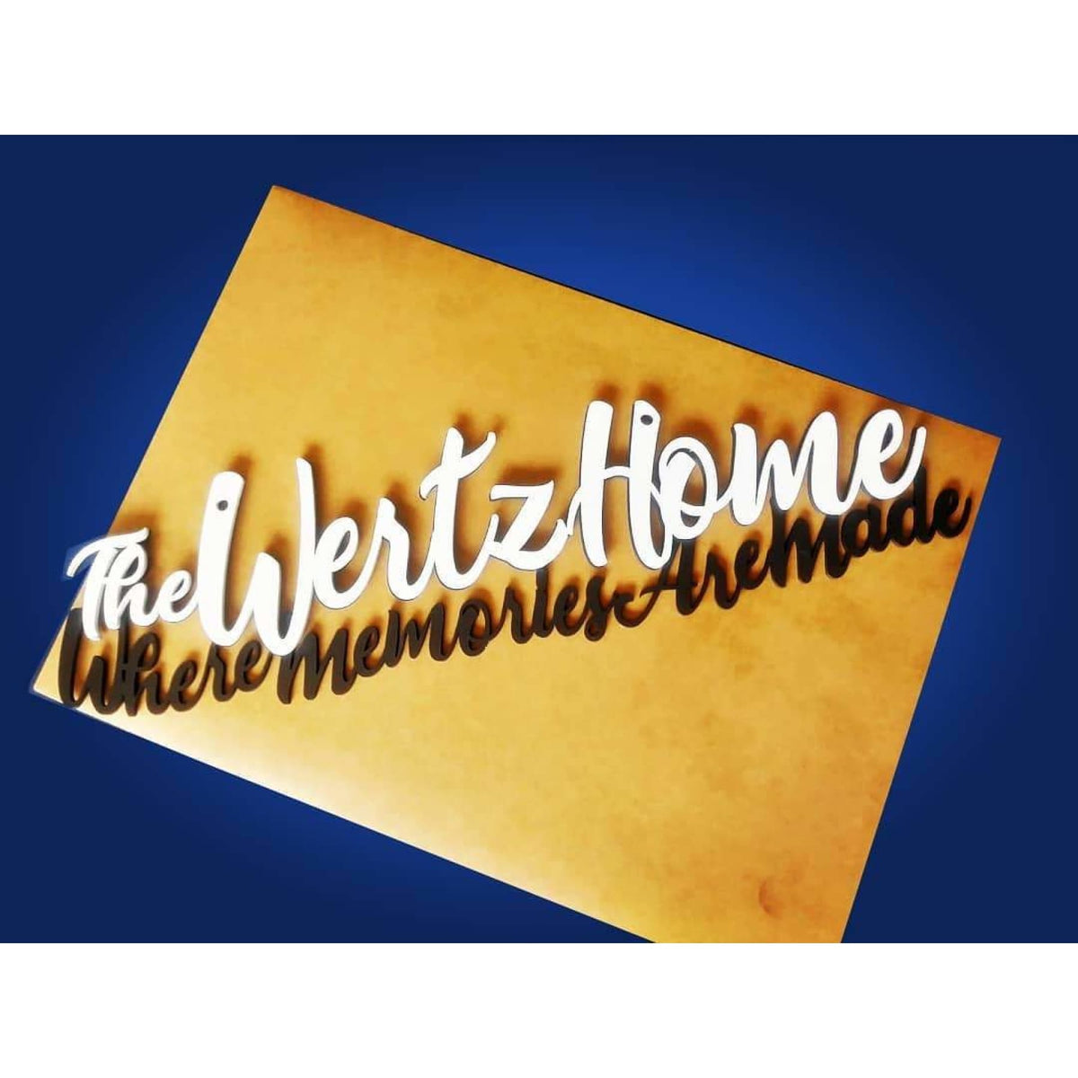 Wood Family Name Sign